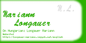 mariann longauer business card